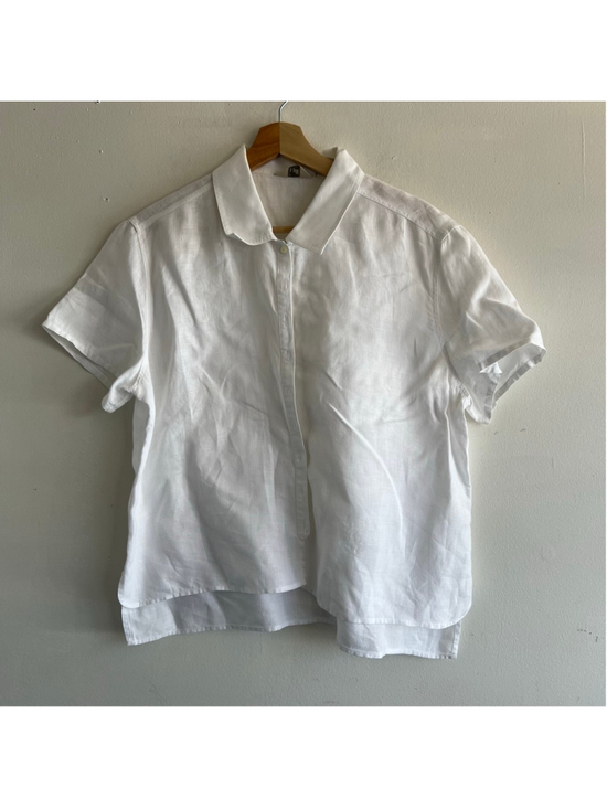 J.Jill Tops - J. Jill White Short-Sleeve Button Down Shirt